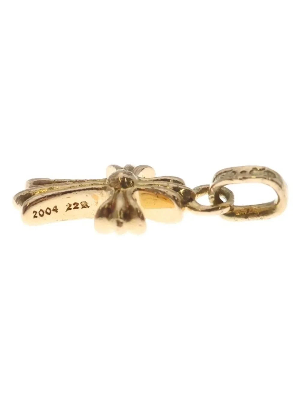 Chrome Hearts 22k Cross Baby Fat P Sap B Babyfat Pave Blue Sapphire Charm Gold